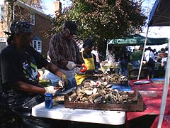 [photo, Shucking oysters, Shady Side, Maryland]