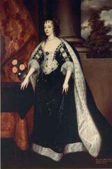 [portrait, Henrietta Maria, Queen Consort of England, Studio of Anthony Van Dyck, 1632]