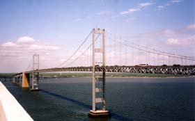 [photo, Chesapeake Bay Bridge westbound span, Maryland]