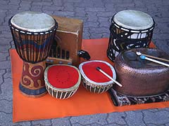 [photo, Drums, Baltimore Farmers' Market, Holliday St. and Saratoga St., Baltimore, Maryland]